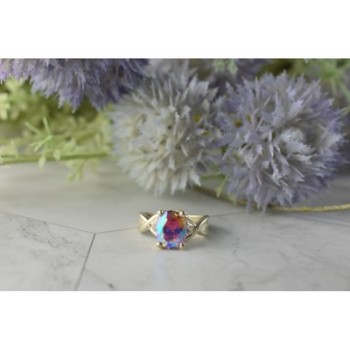 925 Sterling Silver Mystic CZ Ring Size 7.25