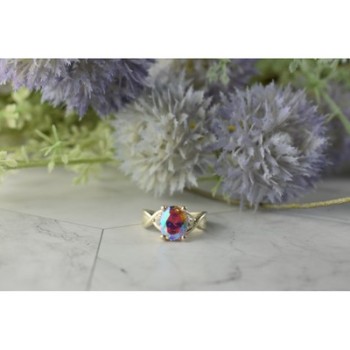 925 Sterling Silver Mystic CZ Ring Size 7.25