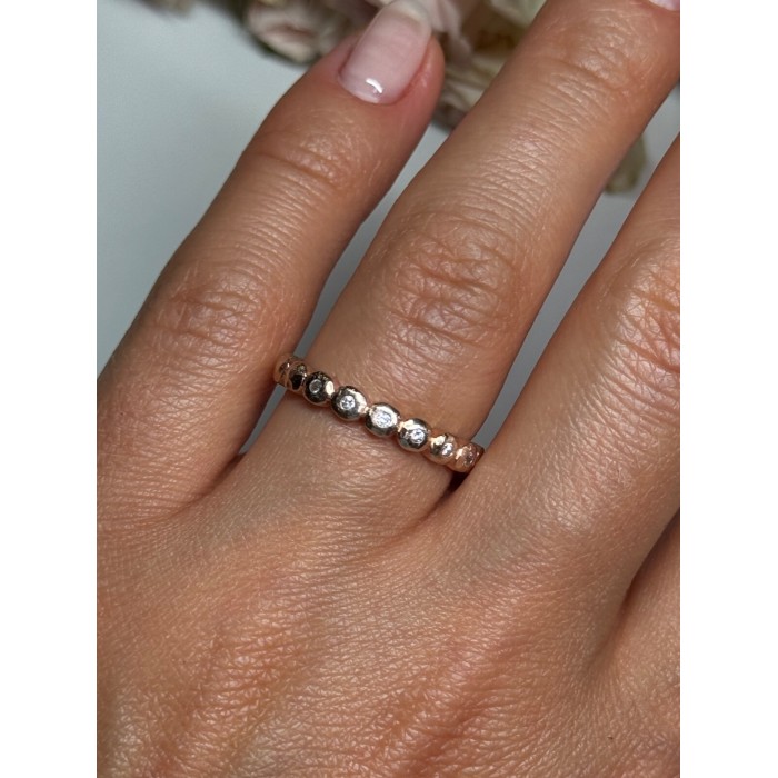 925 Sterling Silver Gold Plated CZ Ring Size 7