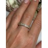 925 Sterling Silver Gold Plated CZ Ring Size 9