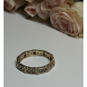925 Sterling Silver Gold Plated CZ Ring Size 9