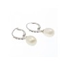925 STERLING SILVER  PEARLS & CZ EARRINGS