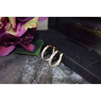 925 Sterling Silver Gold Plated Hoop Earrings
