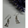 925 Sterling Silver Cats Earrings