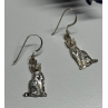 925 Sterling Silver Cats Earrings