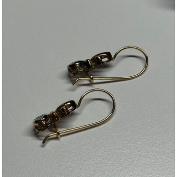 925 Sterling Silver Gold Plated CZ Earrings