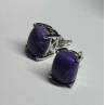 925 Sterling Silver Agate Earrings