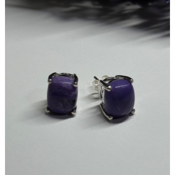 925 Sterling Silver Agate Earrings