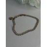 925 Sterling Silver 14k Yellow Gold Heart Italy Bracelet Length 7