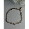 925 Sterling Silver 14k Yellow Gold Heart Italy Bracelet Length 7