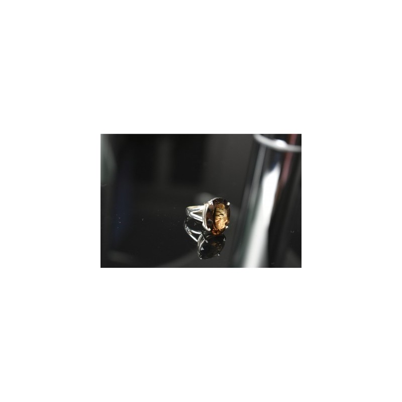 925 Sterling Silver Hessonite Ring Size 6.5