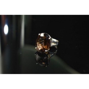 925 Sterling Silver Hessonite Ring Size 6.5