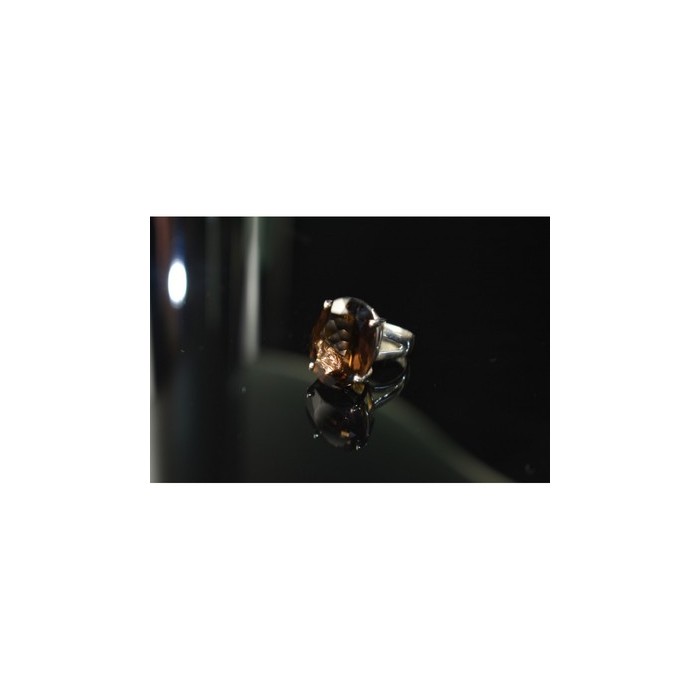 925 Sterling Silver Hessonite Ring Size 6.5