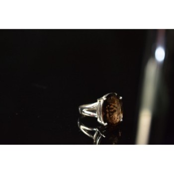 925 Sterling Silver Hessonite Ring Size 6.5