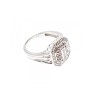 925 Sterling Silver Diamonds Ring Size 8
