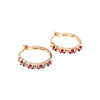 925 Sterling Silver Gold Plated Spinel Earrings