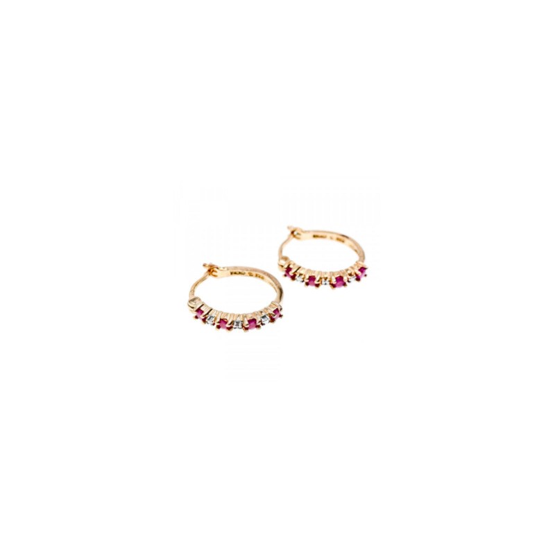 925 Sterling Silver Gold Plated Spinel Earrings