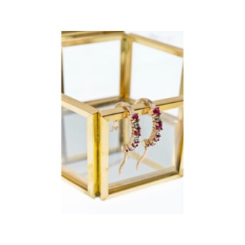 925 Sterling Silver Gold Plated Spinel Earrings