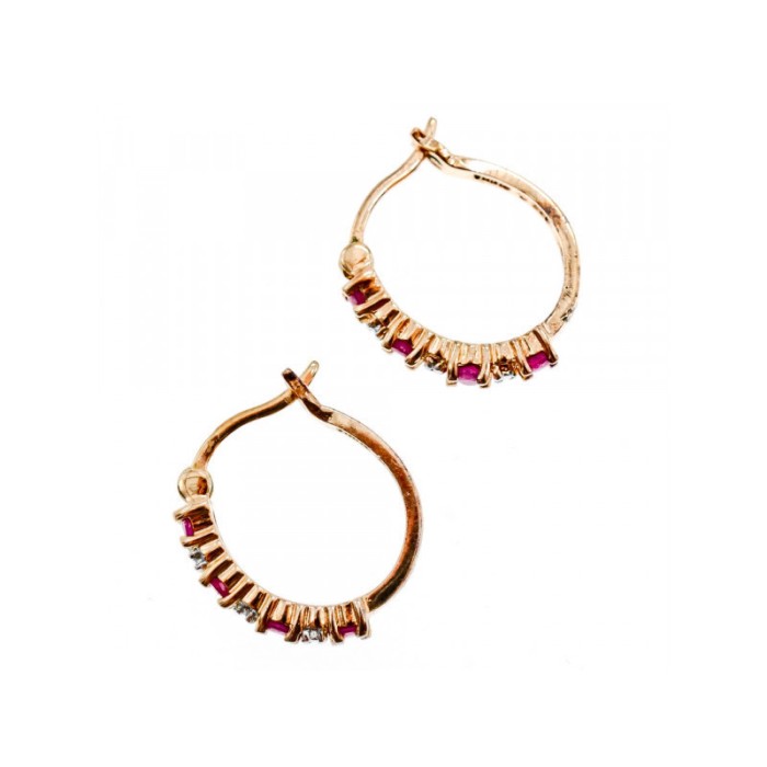 925 Sterling Silver Gold Plated Spinel Earrings