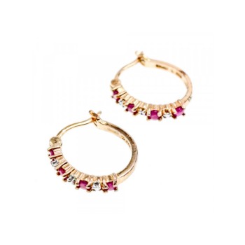925 Sterling Silver Gold Plated Spinel Earrings