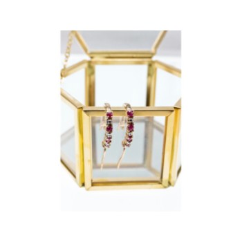 925 Sterling Silver Gold Plated Spinel Earrings