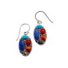 925 Sterling Silver Multicolor Jasper Earrings