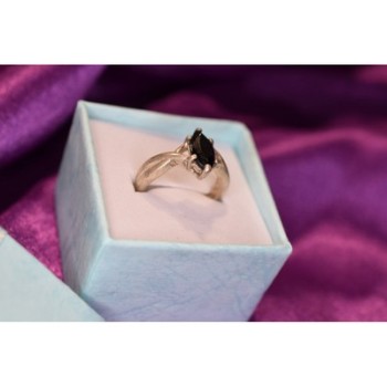 925 Sterling Silver Black Nephrite Ring Size 9