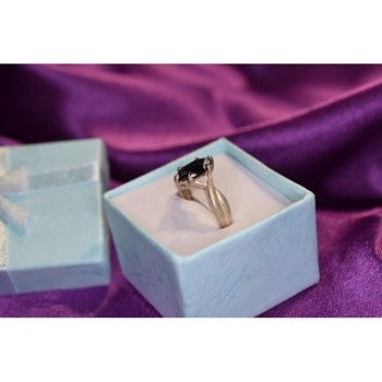 925 Sterling Silver Black Nephrite Ring Size 9