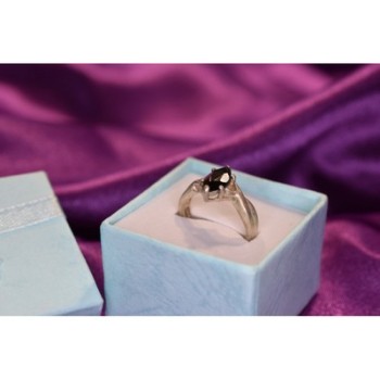 925 Sterling Silver Black Nephrite Ring Size 9