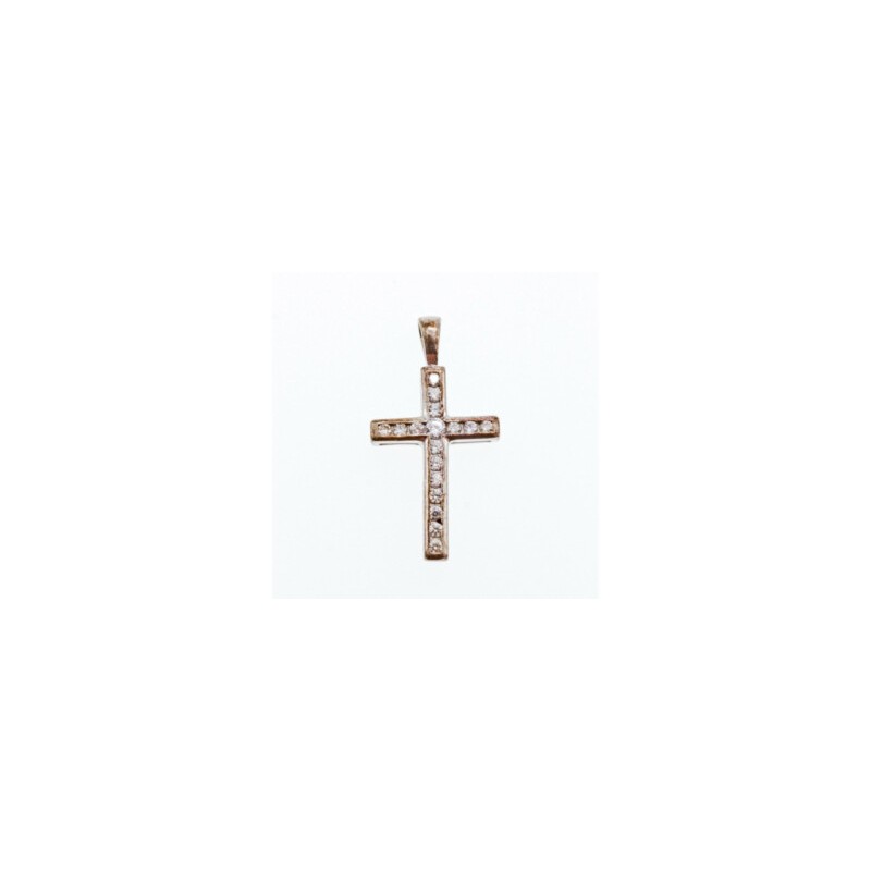 925 Sterling Silver CZ Cross Pendant