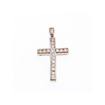 925 Sterling Silver CZ Cross Pendant