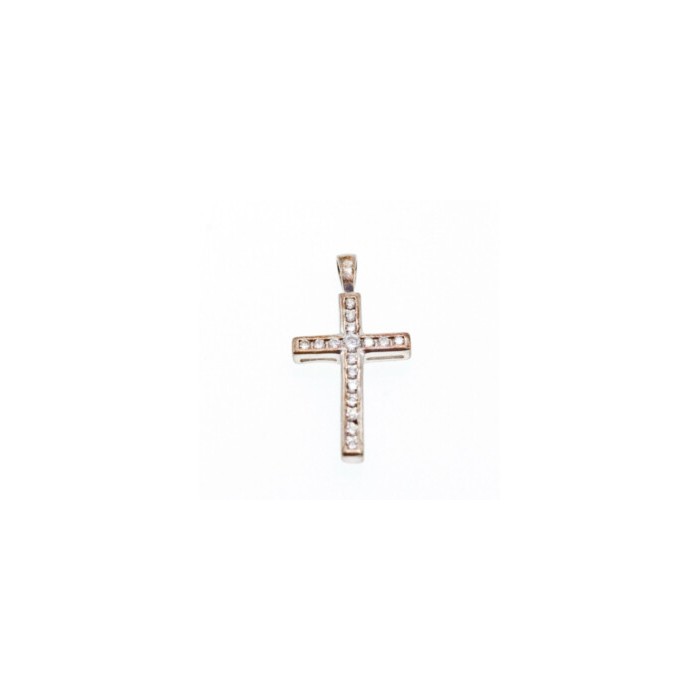 925 Sterling Silver CZ Cross Pendant