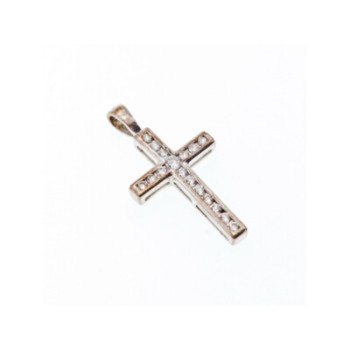 925 Sterling Silver CZ Cross Pendant