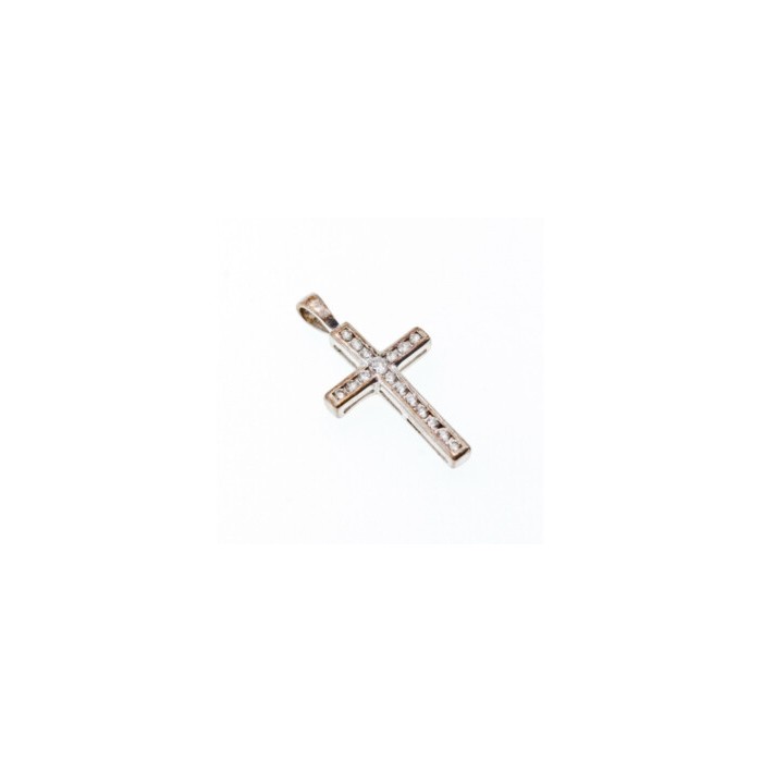 925 Sterling Silver CZ Cross Pendant