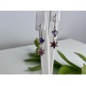 Dangle Earrings with Multicolor CZ  