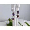 Dangle Earrings with Multicolor CZ  
