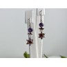 Dangle Earrings with Multicolor CZ  