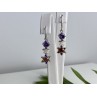 Dangle Earrings with Multicolor CZ  