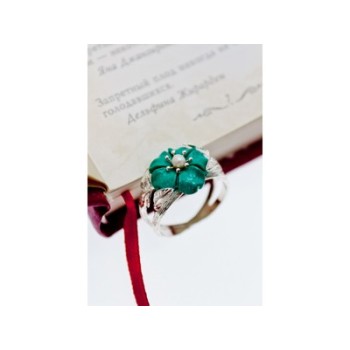 925 Sterling Silver Pearl & Enamel 