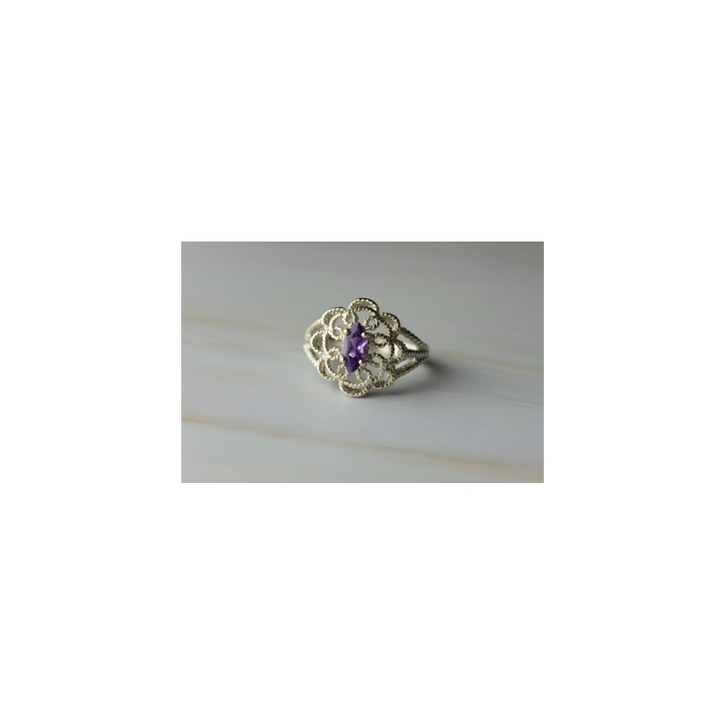 925 Sterling Silver Amethyst 