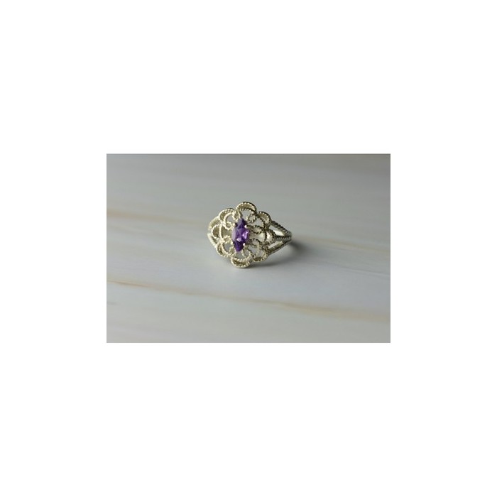 925 Sterling Silver Amethyst 