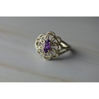 925 Sterling Silver Amethyst 