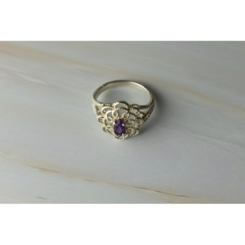 925 Sterling Silver Amethyst 