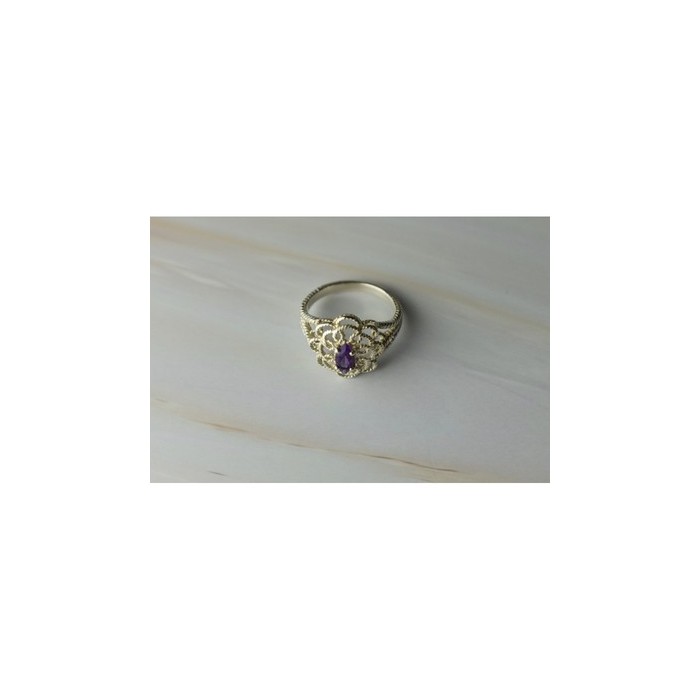 925 Sterling Silver Amethyst 