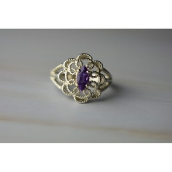 925 Sterling Silver Amethyst 