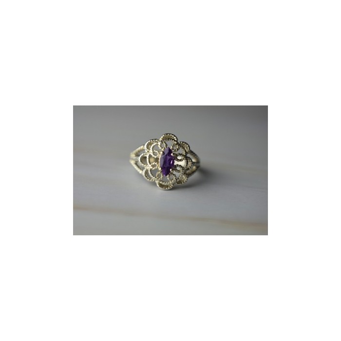925 Sterling Silver Amethyst 
