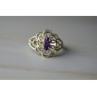 925 Sterling Silver Amethyst 