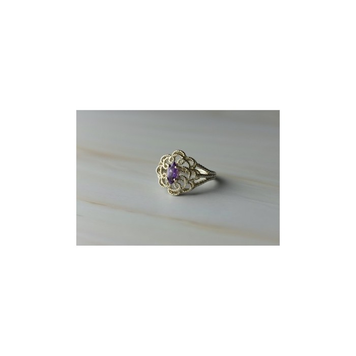 925 Sterling Silver Amethyst 