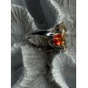 925 Sterling Silver Yellow & Orange Spinel Ring Size 8