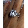 Beautiful Design 925 Sterling Silver Cz Ring Size 9